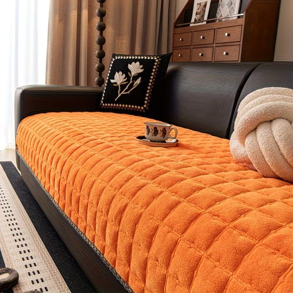 Steppelt tejbársony kanapéhuzat 90 × 180 cm - Narancs FE11156782-16