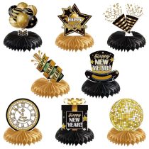 8 db-os Szilveszteri Méhsejt Asztaldísz Készlet FR6533513