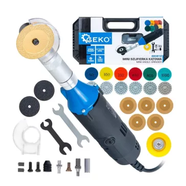 GEKO mini sarokcsiszoló 200W, 50mm tartozékokkal G80812