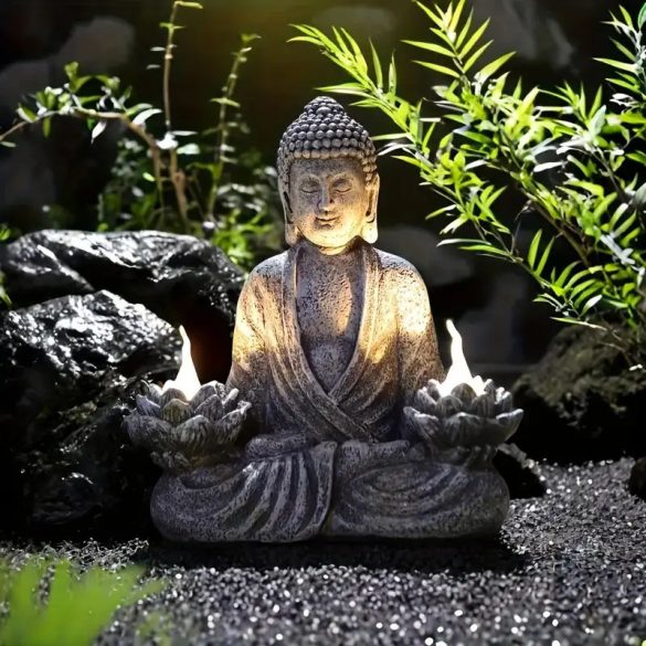 Buddha kerti szobor lótusz lámpás GN361992