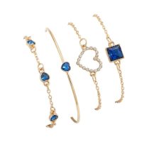   Zafírkék Elegancia – 4 db-os Elegáns Karkötő Szett GP564671-K