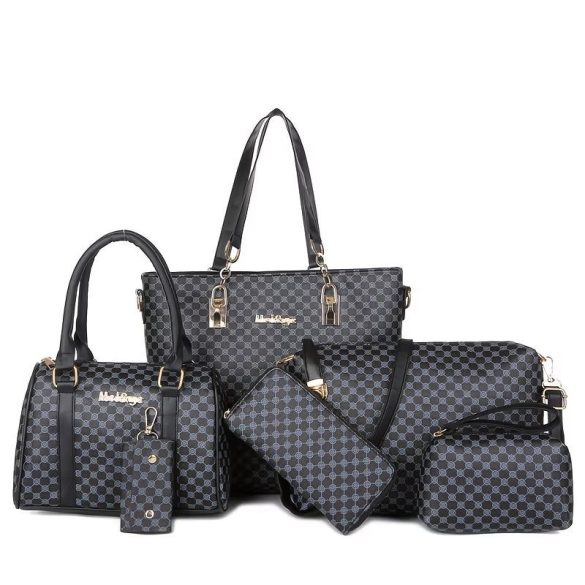 Elegáns 6 Darabos Női Táska Szett - Fekete GU6273535