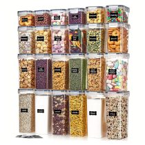   24 darabos légmentesen záródó tárolódoboz készlet – élelmiszertároláshoz GW47351