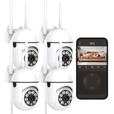   4 db-os Ease Life APP WiFi 1080P HD biztonsági kamera szett GY392807