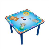   Műanyag Gyerekasztal – Kék, Vidám Macis és Lufis Mintával GYA-01