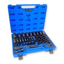   Hitman Erősített 1/2" 6-lapfejű dugókulcs készlet, 43 részes, rövid és hosszú fejekkel (9–38 mm) HA-2585