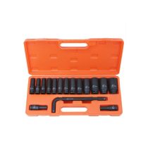   Haina HB-6821 Erősitett Fekete Dugókulcs készlet 1/2" 16-részes