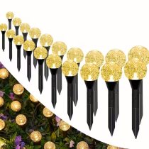   20 db napelemes kerti kristálylámpa led melegfehér HC7427859-M