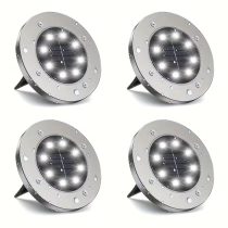   4 Darabos Napelemes Földbe Süllyeszthető Kerti LED Lámpa Szett HD124299