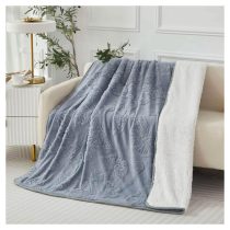   Violet 2 rétegű pillangó mintás ágytakaró/pléd 230x200 cm - Szürke HD230200