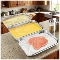 Rozsdamentes acél panírozó tálca szett HE4571759