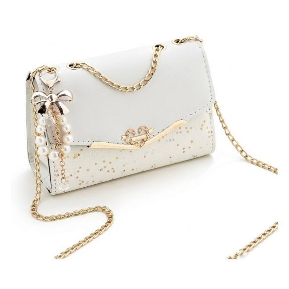 Női válltáska láncos pánttal - Fehér HF2434596-2