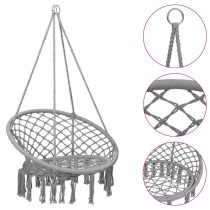 Kerek függő hintaszék rojtokkal 80 x 120 cm HINTA120