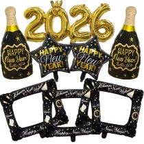 8 db-os 2026 Szilveszteri Fólia Lufi Szett HQ10182601