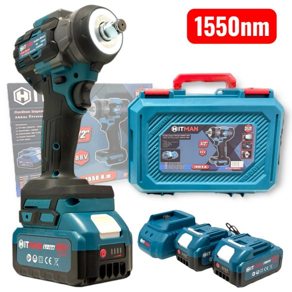 Hitman Akkumulátoros ütvecsavarozó 88V, 1550 Nm HT-IWS-1550XPro