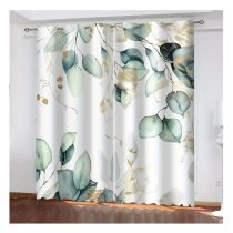   Eukaliptusz levelek mintás függöny 100 x 220 cm 2 db JA105340