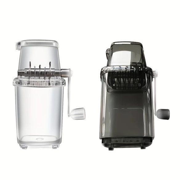 Hordozható kézi jégdaráló – átlátszó, többfunkciós kialakítás – otthoni használatra JA15426
