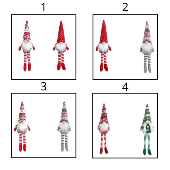 2 db Karácsonyi manó függönykapocs – arcnélküli skandináv dekoráció JC9086133