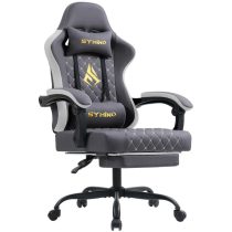   SYMINO Ergonómikus Gamer Szék Lábtartóval Sötétszürke JD183437-SSZ