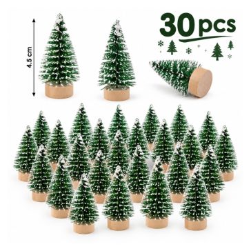   Mini karácsonyi fenyőfa dekoráció készlet, 30 db JE6302808