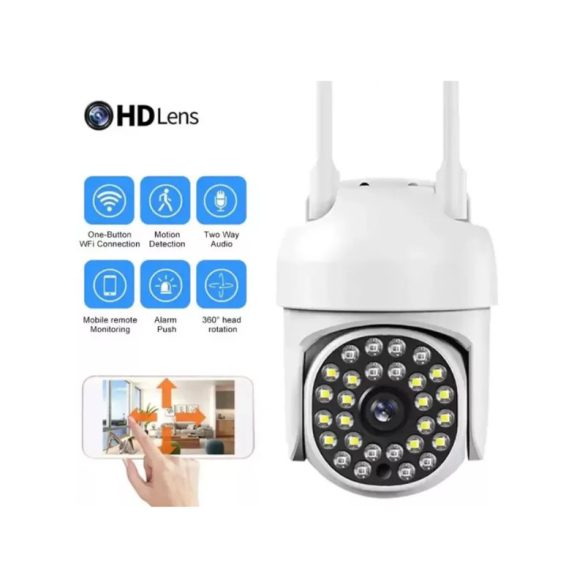 JORTAN WIFI IP INTELLIGENS KAMERA, 8 LED, SZÍNES - JT-8161QJ
