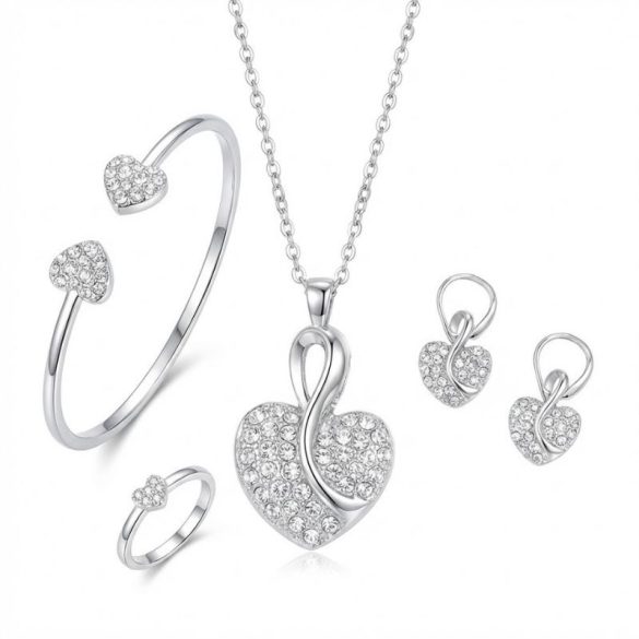 Ezüst Ragyogás – 5-darabos Női Ékszerszett JU7584653-S