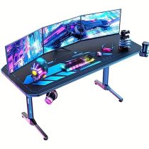   Gaming asztal LED világítással – ergonomikus kialakítással JY3010278
