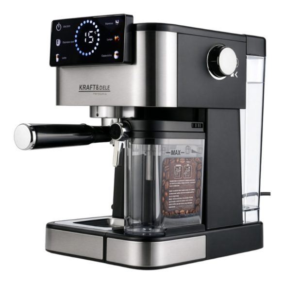 Kraft&Dele karos presszókávéfőző 1500 W 20 bar LCD kijelzővel KD4292