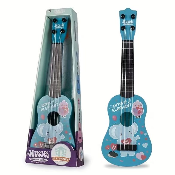 Játék gitár elefánt mintás zöld KD4623967-EZ