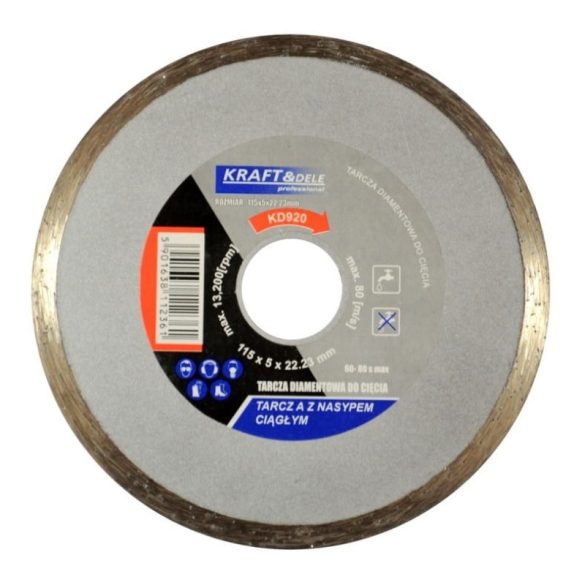Kraft&Dele gyémánt vágótárcsa 115x5x22,23 mm KD920