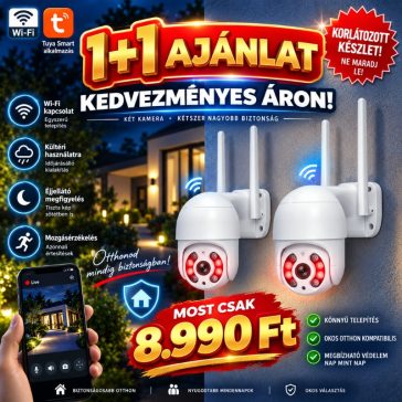 WiFi Smart Kamera 1+1 AJÁNLAT KE24-338-2