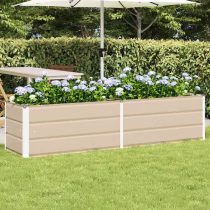   vidaXL Növénytartó Fém Balkonláda 195cm bézs KKM5X3V054-B