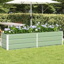  vidaXL Növénytartó Fém Balkonláda 195cm zöld KKM5X3V054-Z