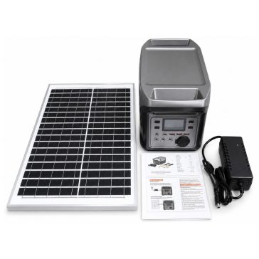   Napelemes hordozható energiatároló szett – solar panellel és töltőadapterrel KL25-2013