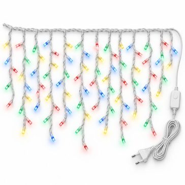   LED jégcsap fényfüzér, 500 LED, 25 m, többszínű KL26-502