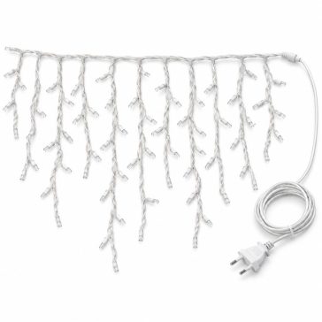 LED jégcsap fényfüzér fehér vezetékkel 25m KL26-503