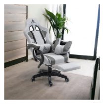   STUDENT forgószék lábtartóval és masszázspárnával – szürke KO23SZ