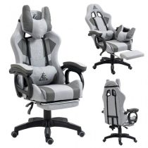 Gamer szék, lábtartóval szürke KO23SZ