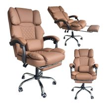   MASTER PRESTIGE forgószék lábtartóval és masszázspárnával – cappuccino KO42CAP