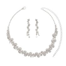   Kristályos esküvői ékszer szett – Nyaklánc és fülbevaló KP851535