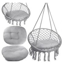 Függő hintaszék párnával szürke KR33SZ