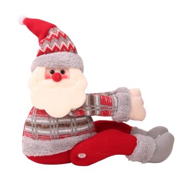   Karácsonyi manó Mikulás dekoráció tépőzárral – norvég mintás 34cm KSN38