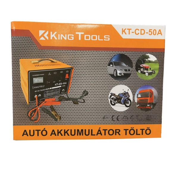 King Tools KT-CD-50A Autóakkumulátor töltő KT-CD-50A