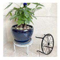 Fém virágtartó állvány szett 2 db fehér KY18417-w