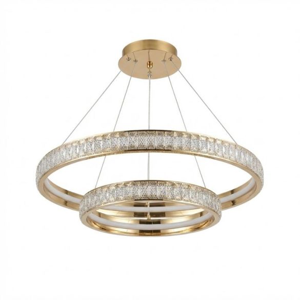 Exkluzív Modern Kristály LED Csillár - 2 Gyűrűs LEDCS-01