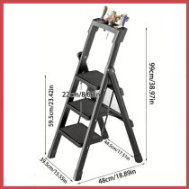 3 fokos összecsukható létra acél szerkezetes LH1143365