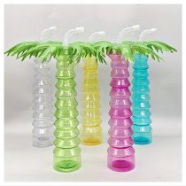   5 darabos szett, pálmafa formájú fedéllel és szívószállal LL1585543