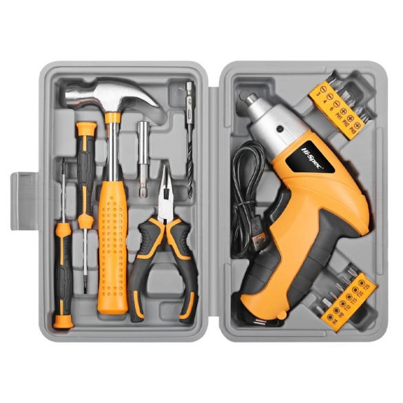 Kompakt 3.6V-os Elektromos Szerszámkészlet Tárolódobozzal Sárga LR666726-S