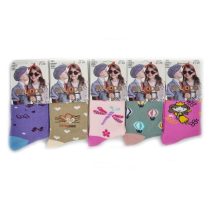 Lányos gyerekzokni 10 pár 5 féle szín Méret 21-26