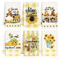   6 darab napraforgó témájú mikroszálas konyharuha MA129005